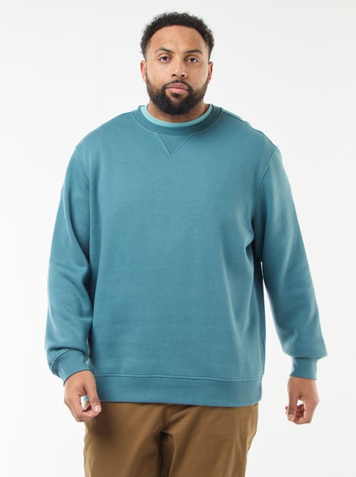 Felpa girocollo tinta unita - Kiabi Felpa girocollo tinta unita - Kiabi