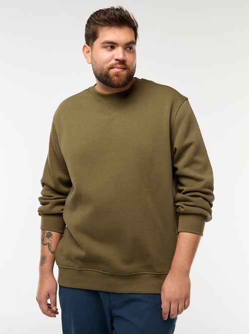 Felpa girocollo tinta unita - Kiabi