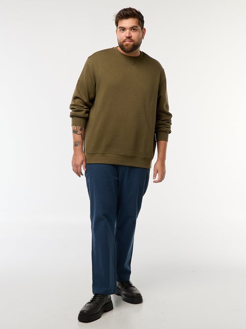 Felpa girocollo tinta unita - Kiabi