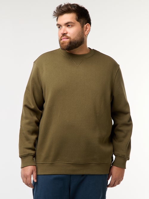 Felpa girocollo tinta unita - Kiabi