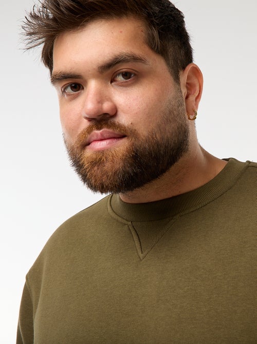 Felpa girocollo tinta unita - Kiabi