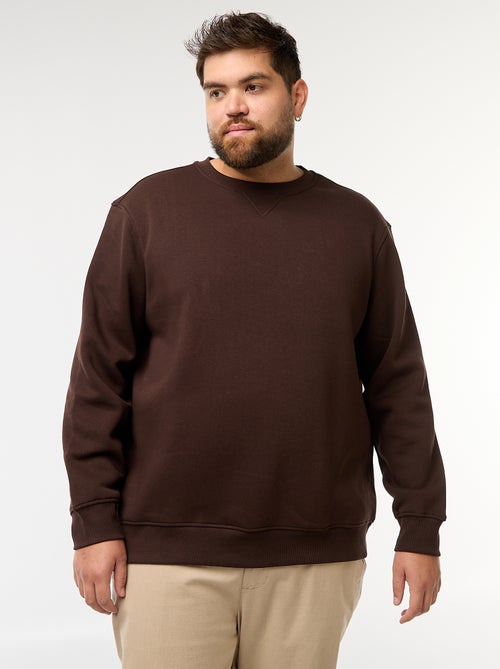 Felpa girocollo tinta unita - Kiabi