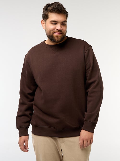 Felpa girocollo tinta unita - Kiabi