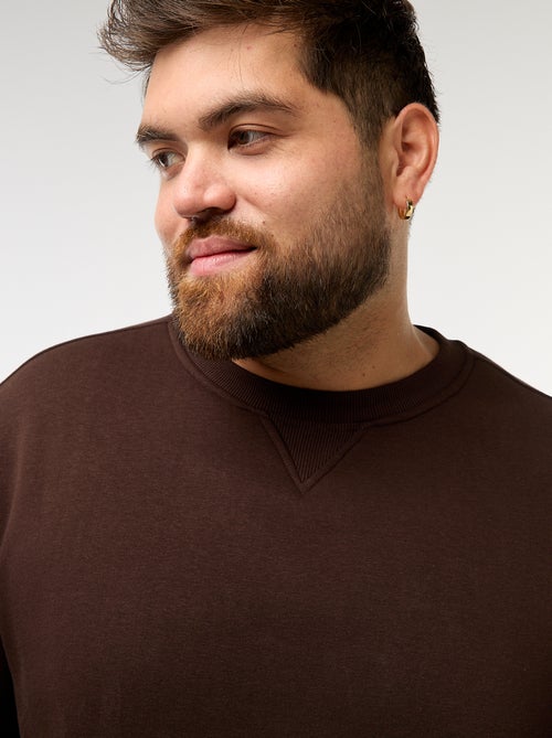 Felpa girocollo tinta unita - Kiabi