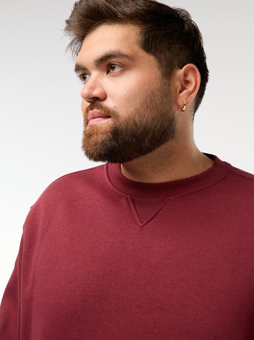 Felpa girocollo tinta unita - Kiabi