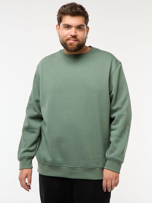 Felpa girocollo tinta unita - Kiabi