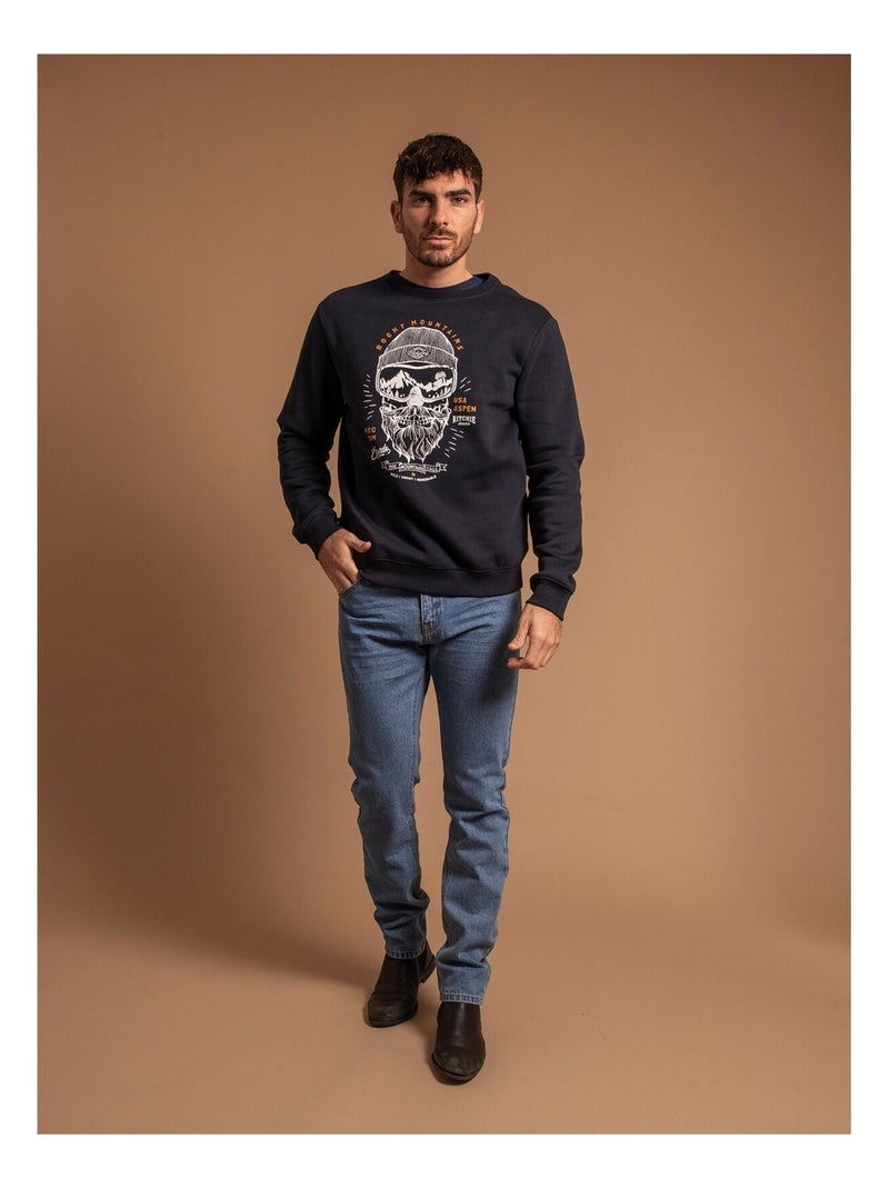 Felpa girocollo WIJOVERT Blu marino - Kiabi
