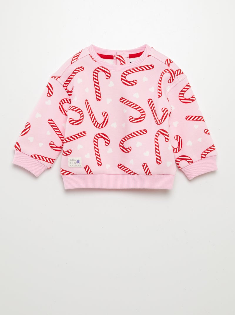 Felpa grafik edition ROSA - Kiabi