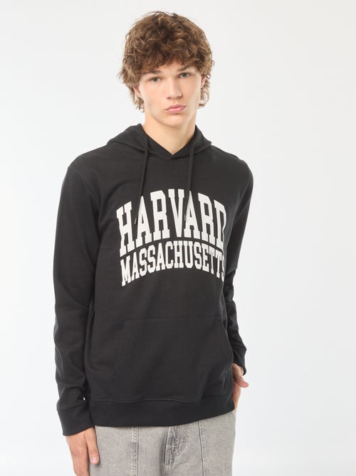 Felpa 'Harvard' in tessuto felpato e cappuccio con stampa davanti/dietro - Kiabi