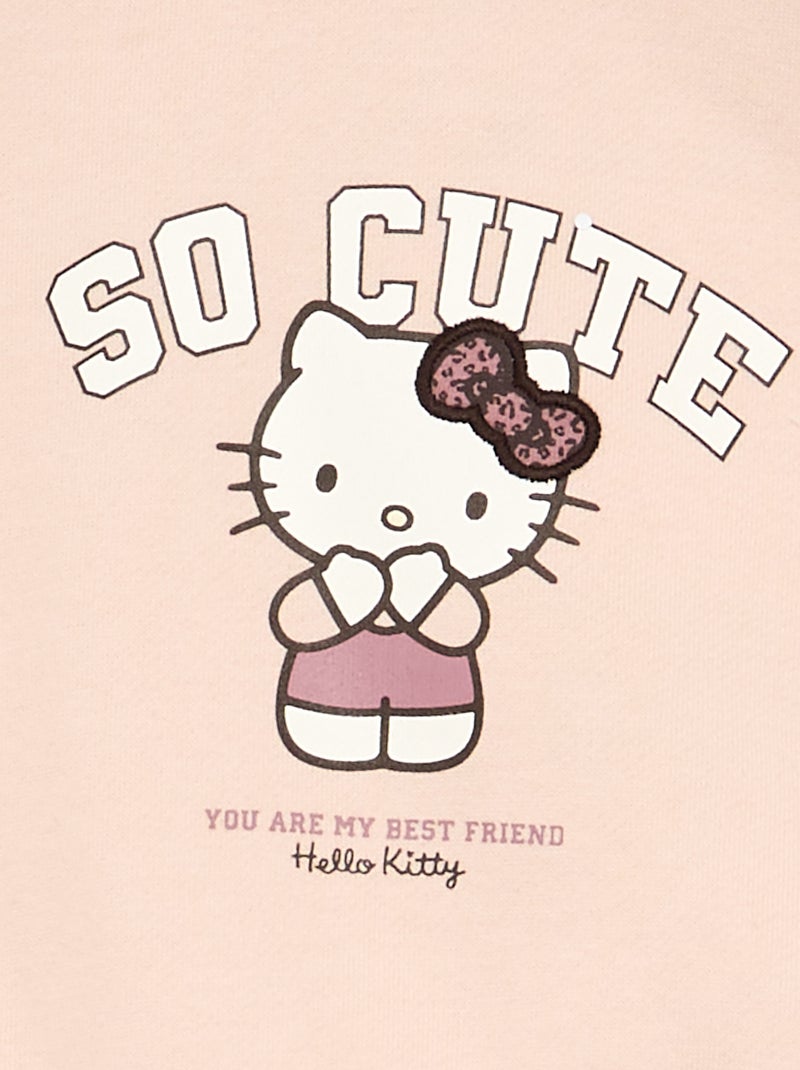 Felpa "Hello Kitty" a maniche lunghe Rosa - Kiabi