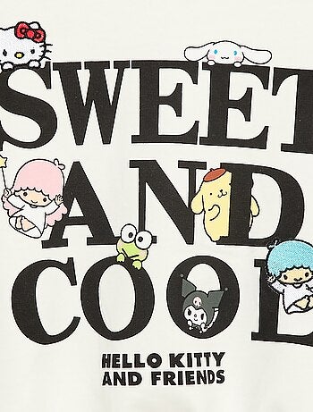 Felpa 'Hello Kitty' con stampe e ricami
