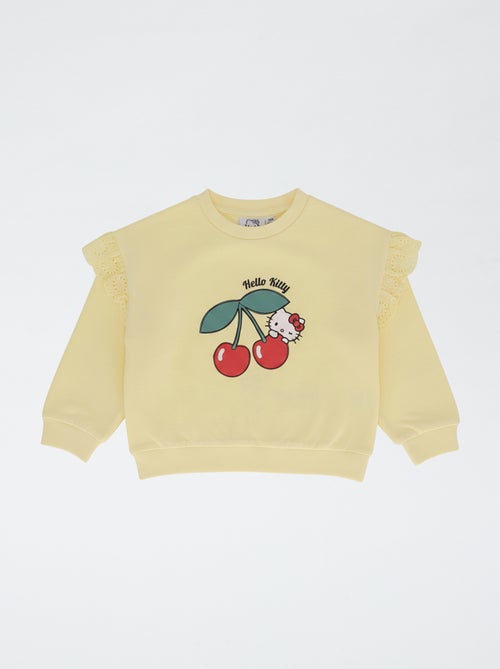 Felpa 'Hello Kitty' in cotone tinta unita - Kiabi