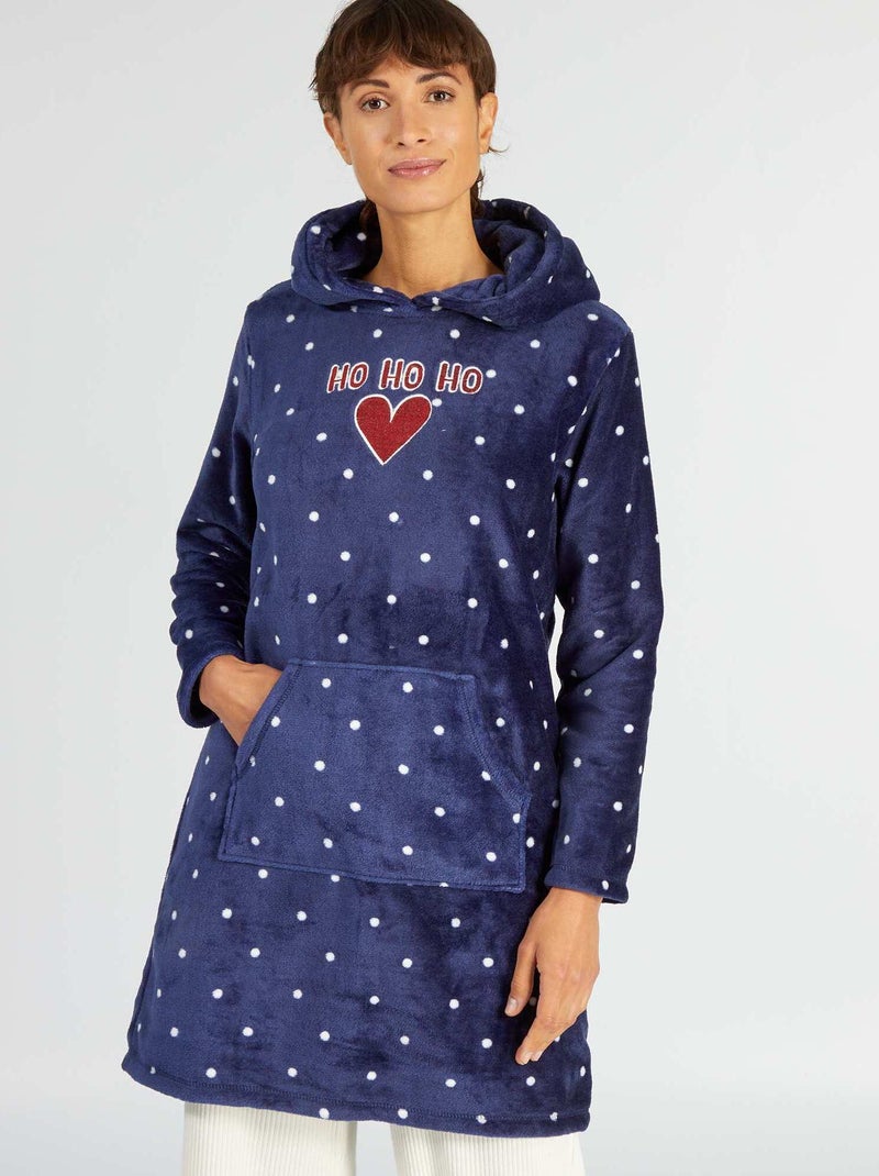 Felpa homewear in pile BLU - Kiabi