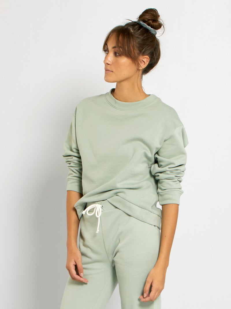 Felpa homewear verde cenere - Kiabi