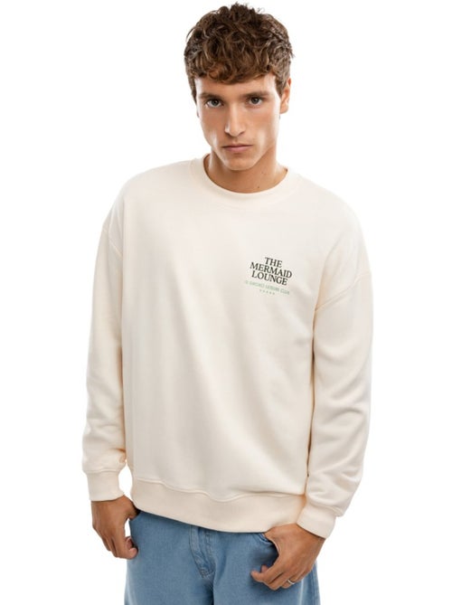 Felpa in cotone biologico da uomo lifestyle uomo lounge sand - Kiabi Felpa in cotone biologico da uomo lifestyle uomo lounge sand - Kiabi