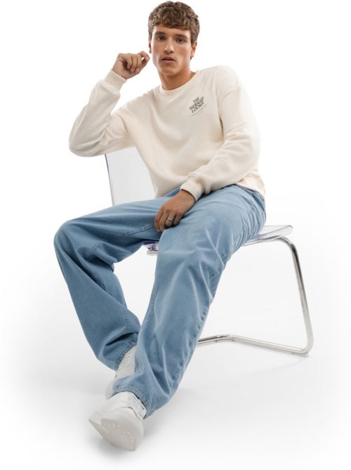 Felpa in cotone biologico da uomo lifestyle uomo lounge sand - Kiabi Felpa in cotone biologico da uomo lifestyle uomo lounge sand - Kiabi