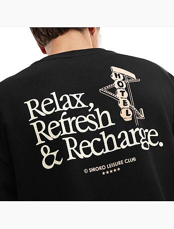 Felpa in cotone biologico da uomo lifestyle uomo relax