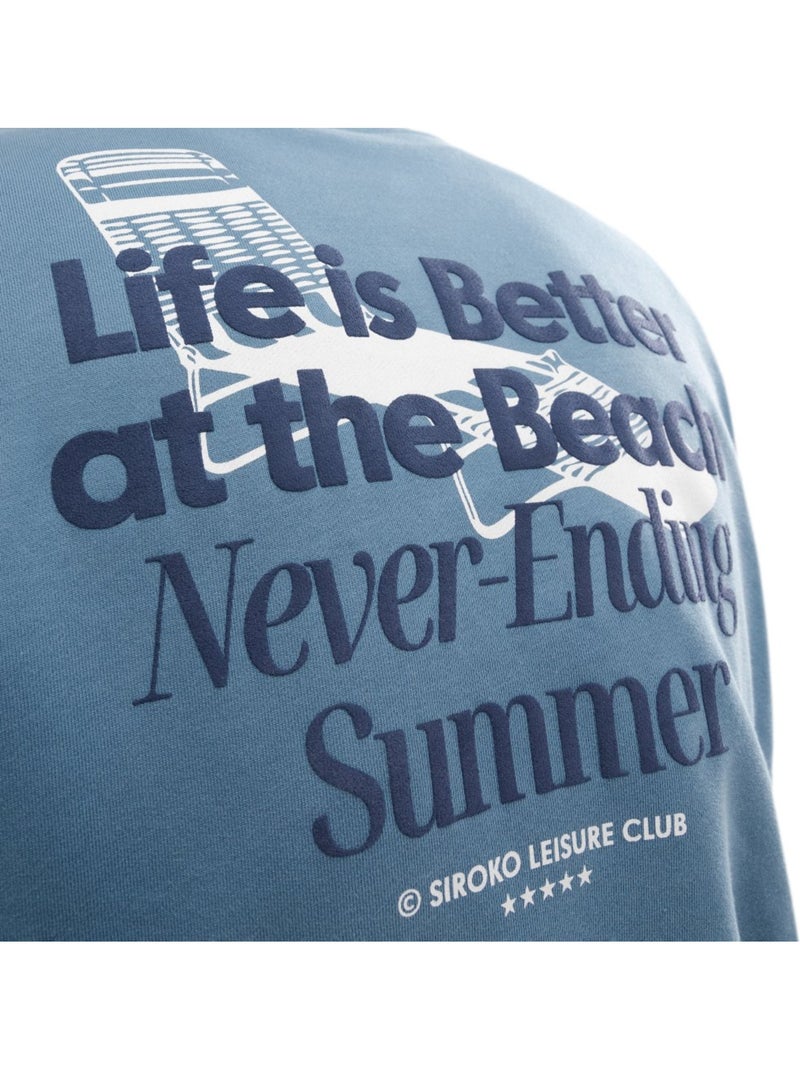 Felpa in cotone biologico da uomo lifestyle uomo summer Blu - Kiabi