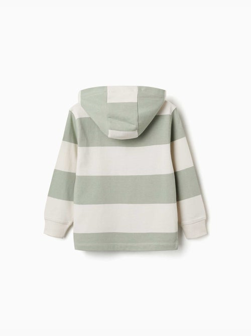 Felpa in cotone con cappuccio a righe - Kiabi Felpa in cotone con cappuccio a righe - Kiabi