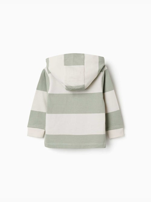 Felpa in cotone con cappuccio a righe - Kiabi Felpa in cotone con cappuccio a righe - Kiabi