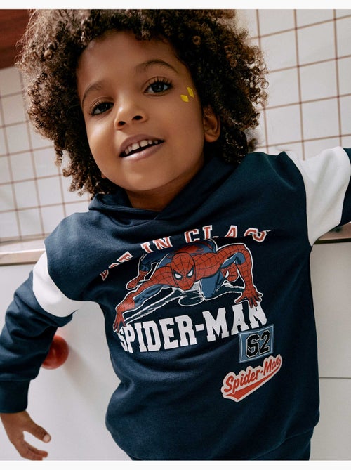 Felpa in cotone con cappuccio e stampa spider-man - Kiabi Felpa in cotone con cappuccio e stampa spider-man - Kiabi