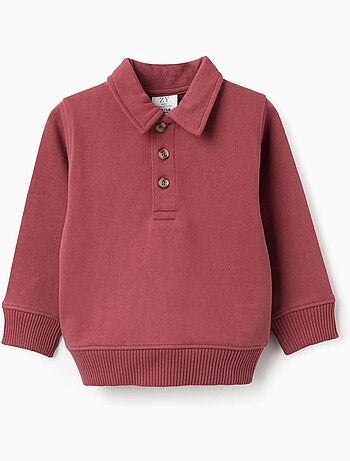 Felpa in cotone con collar