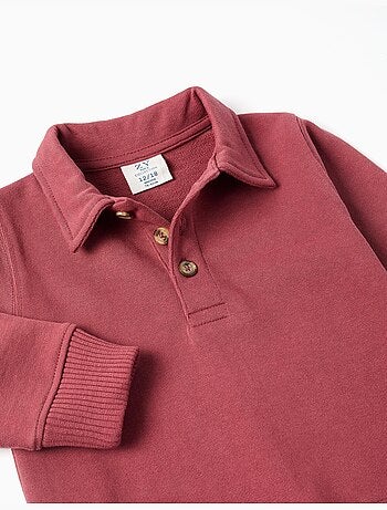 Felpa in cotone con collar