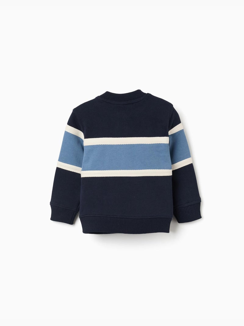 Felpa in cotone con colour block Blu Blu - Kiabi