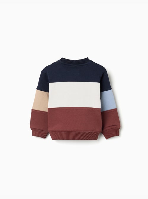 Felpa in cotone con colour block - Kiabi