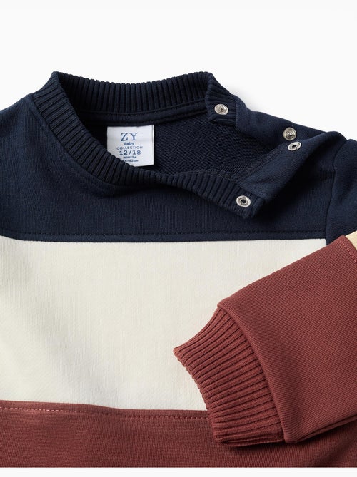 Felpa in cotone con colour block - Kiabi