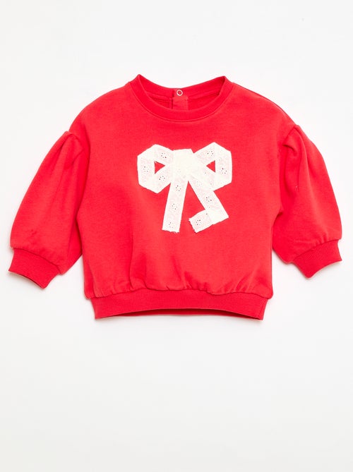 Felpa in cotone con decorazione sul davanti - Kiabi