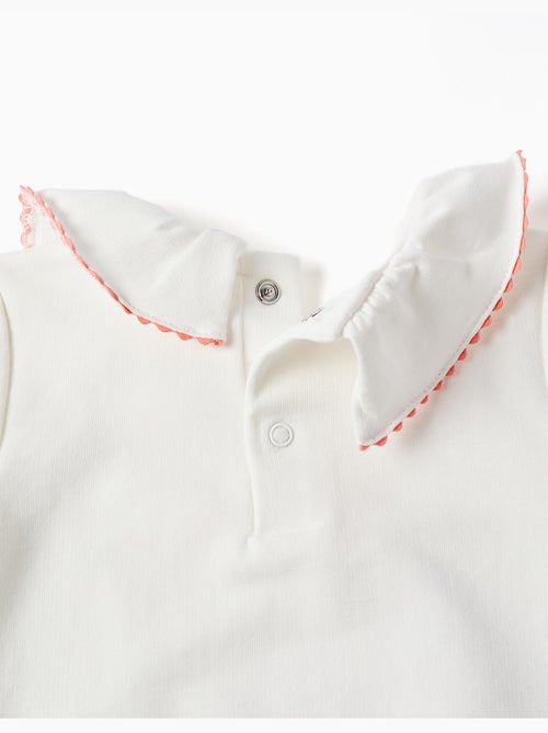 Felpa in cotone con fiori in rilievo - Kiabi