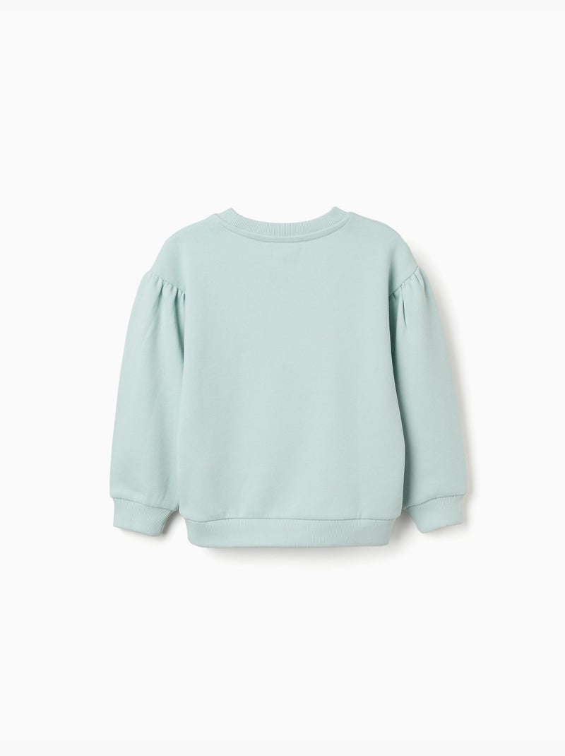 Felpa in cotone con m ricamata Blu chiaro - Kiabi
