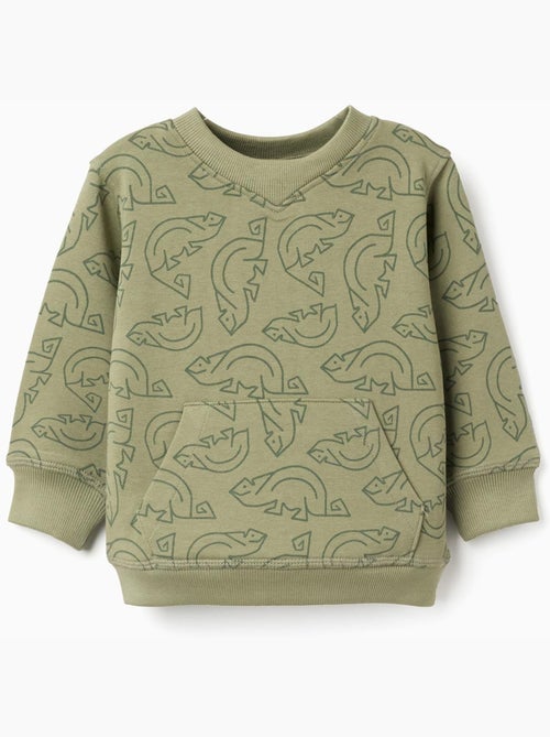 Felpa in cotone con motivo camaleonte - Kiabi