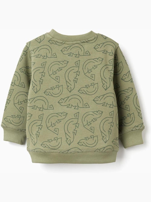 Felpa in cotone con motivo camaleonte - Kiabi