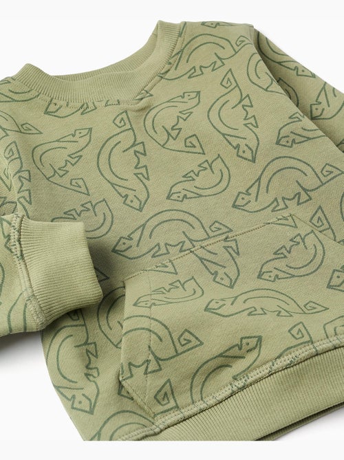 Felpa in cotone con motivo camaleonte - Kiabi