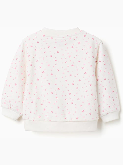 Felpa in cotone con motivo floreale - Kiabi