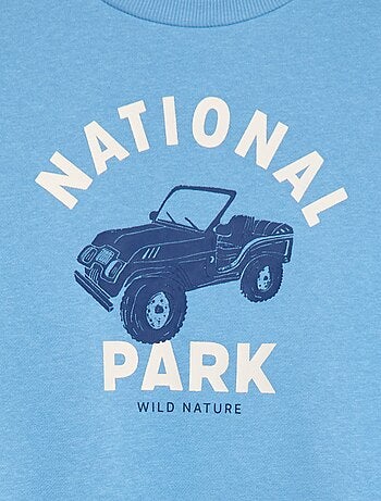 Felpa in cotone con motivo sulla schiena