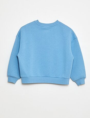 Felpa in cotone con motivo sulla schiena