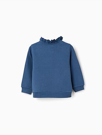 Felpa in cotone con ricamo spring garden