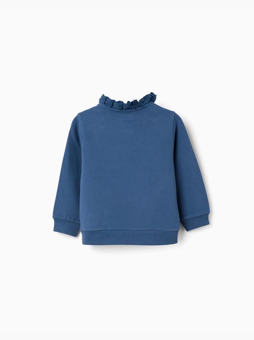 Felpa in cotone con ricamo spring garden - Kiabi