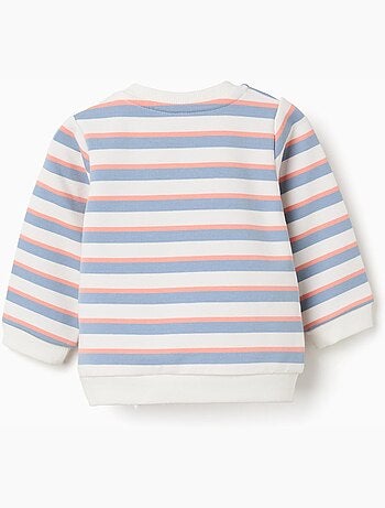 Felpa in cotone con righe