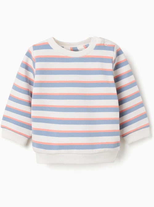 Felpa in cotone con righe - Kiabi