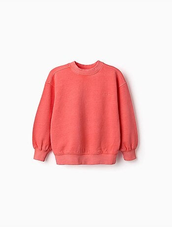 Felpa in cotone con spalle scese
