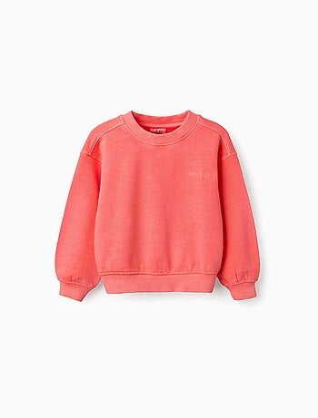 Felpa in cotone con spalle scese