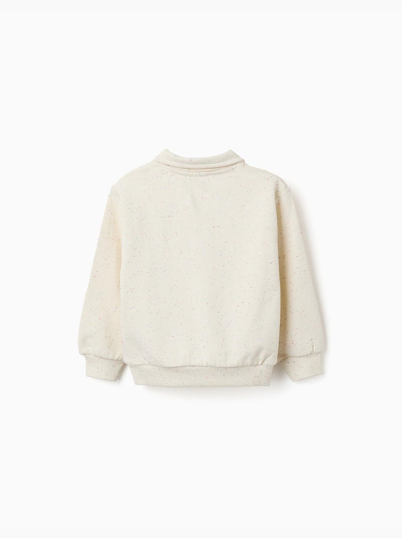 Felpa in cotone con stampa a rilievo a forma di cuore Bianco - Kiabi