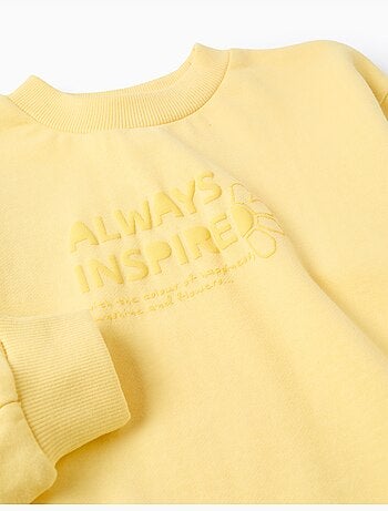 Felpa in cotone con stampa always inspired