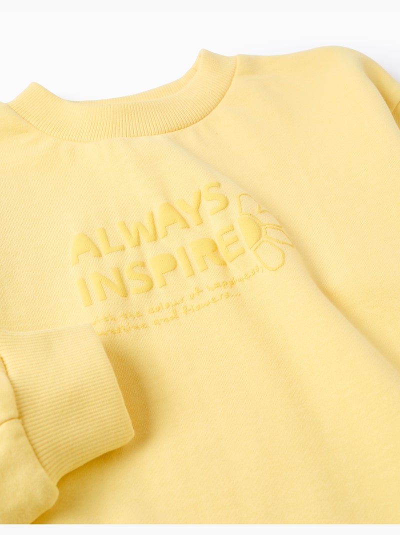 Felpa in cotone con stampa always inspired Giallo chiaro - Kiabi