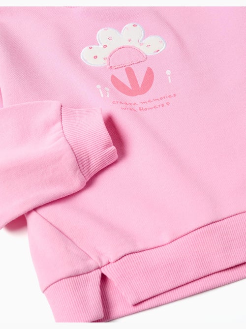 Felpa in cotone con stampa floreale frontale - Kiabi