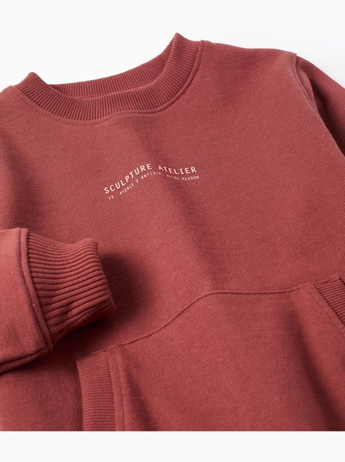 Felpa in cotone con stampa in rilievo e Tasca - Kiabi